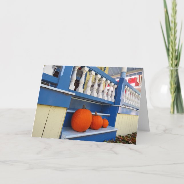 Tarjeta Tres calabazas en un paso - Viñedo de Martha (Anverso)