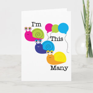 Tarjeta Tres caracoles soy estas muchas camisetas y regalo