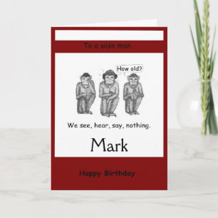 Tarjeta Tres cartas sabias, modernas, de cumpleaños de los