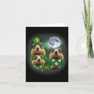 Tarjeta Tres Día de la Marmota Luna 3 Día de la Marmota Ca