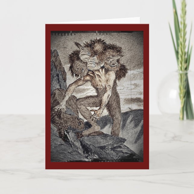 Tarjeta Tres dirigieron al monstruo (Anverso)