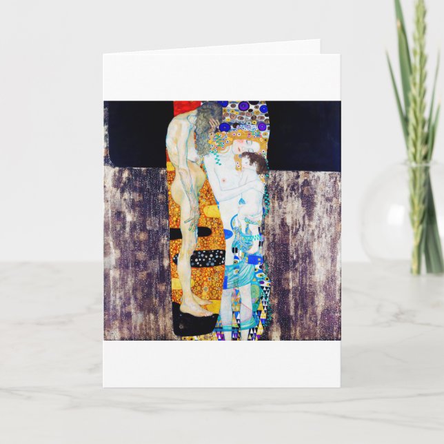 Tarjeta Tres Edades de Vida, Gustav Klimt (Anverso)