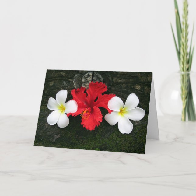 Tarjeta tres frangipani (Anverso)