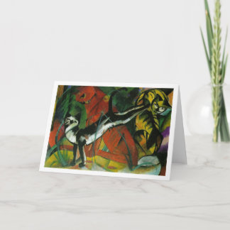 Tarjeta Tres gatos - Franz Marc