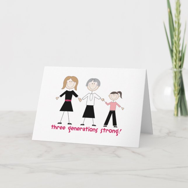 Tarjeta Tres generaciones fuertes (Anverso)