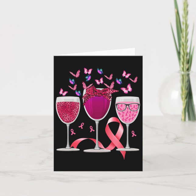 Tarjeta Tres Gl De Cinta Pinta Rosa Para Concienciación So (Anverso)