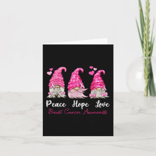 Tarjeta Tres Gnomes Paz Esperanza Amor El Cáncer de Mama A