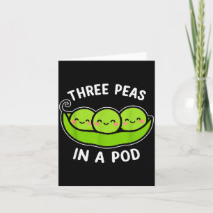 Tarjeta Tres Guisantes En Un D Cute Kawaii Divertido