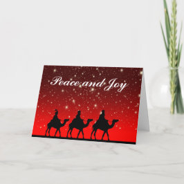 TARJETA TRES HOMBRES SABIDOS PAZ Y NAVIDADES PERSONALIZADO