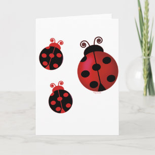 Tarjeta Tres Ladybugs