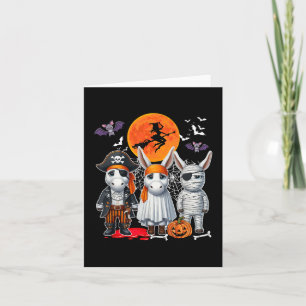Tarjeta Tres lindas mulas Cosplay Pirata Boo Momia Hallowe