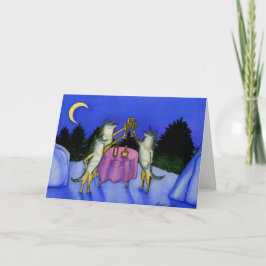 Tarjeta Tres lobos en la nieve