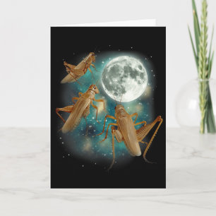 Tarjeta Tres Luna de Grillo 3 Insecto Aullador Meme Magia