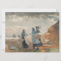 Tres muchachas pescadoras (en Tynemouth, Northumbe