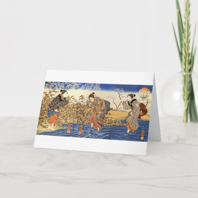 Tarjeta Tres mujeres japonesas (Anverso)