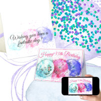 Tres paraguas tropicales de cóctel 55º cumpleaños