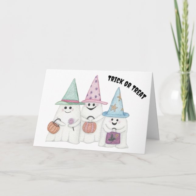 Tarjeta Tres pequeños fantasmas (Anverso)