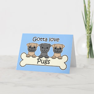 Tarjeta Tres Pugs