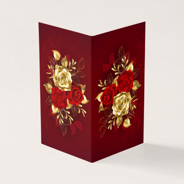 Tarjeta Tres Rosas Joyas (Exterior)