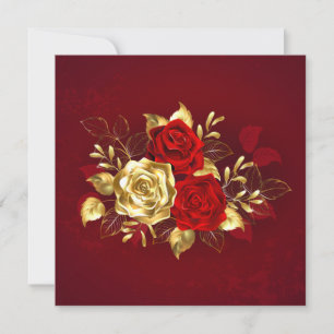 Tarjeta Tres Rosas Joyas