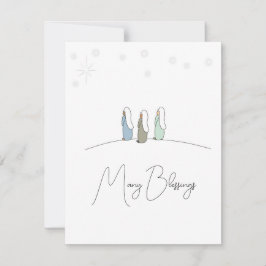 Tarjeta Tres sabios Navidades, planos