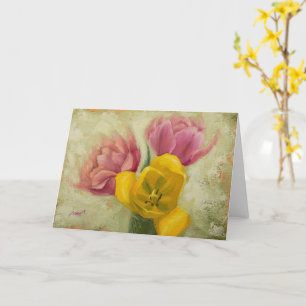Tarjeta Tres Tulips Blank Greeting y Notecard