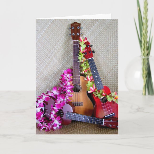 Tarjeta Tres Ukuleles (Anverso)