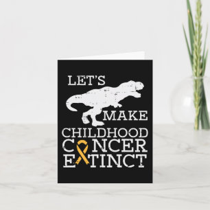 Tarjeta Trex Cáncer Infantil Extinct Awareness Dinosaur B