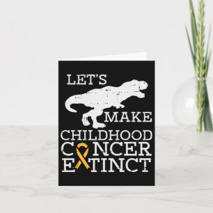 Tarjeta Trex Cáncer Infantil Extinct Awareness Dinosaur B
