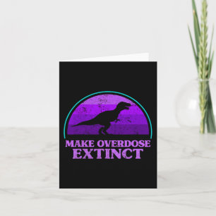 Tarjeta Trex Dinosaur Purple Make Extinant Awarene Extinen