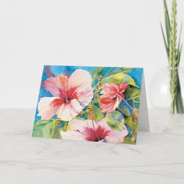 Tarjeta Tríada de Hibiscus (Anverso)