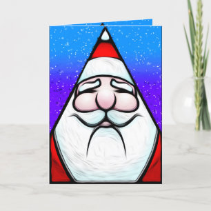 Tarjeta Triangle Santa Merry Brite Card