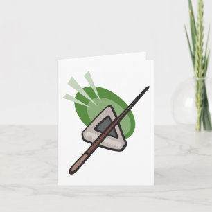 Tarjeta Triángulo de Billiards y palo de cuajo