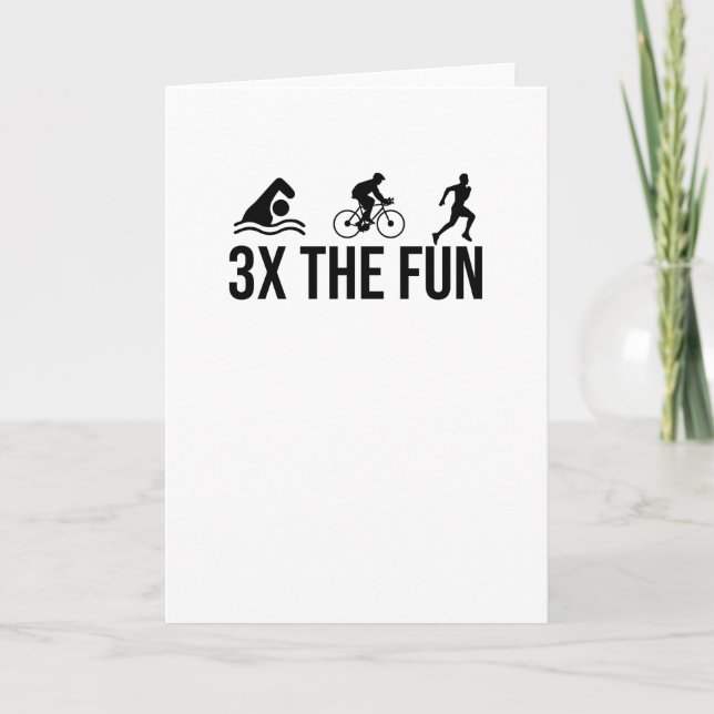 Tarjeta Triathlon Lover Regalos Triatleta Deportes (Anverso)