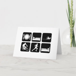 Tarjeta Triatlón divertida
