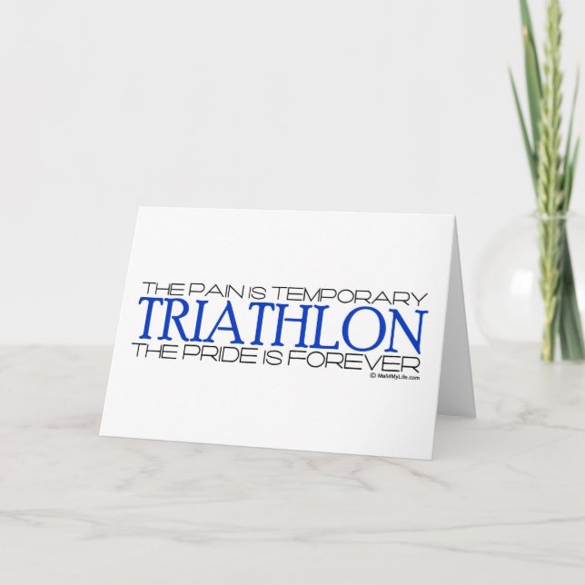 Tarjeta Triatlón - El Orgullo es para siempre (Anverso)