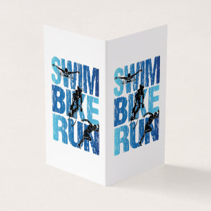 Tarjeta Triatlón - Huida en bicicleta de natación