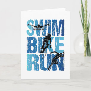 Tarjeta Triatlón - Huida en bicicleta de natación