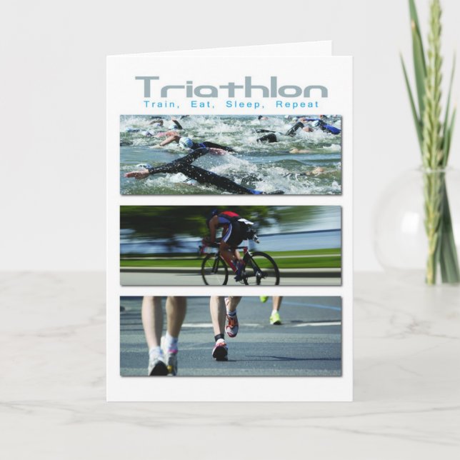 Tarjeta Triatlón - Tren, Come, Duerme, Repite (Anverso)
