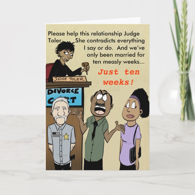 Tarjeta Tribunal de Divorcio: 10 semanas (Anverso)