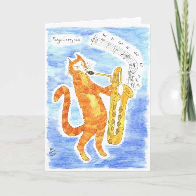 Tarjeta Tributo a último gran Gerry Mulligan (Anverso)