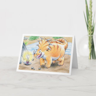 Tarjeta Triceratops del cumpleaños