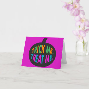 Tarjeta Trick me trata, Halloween multicolor