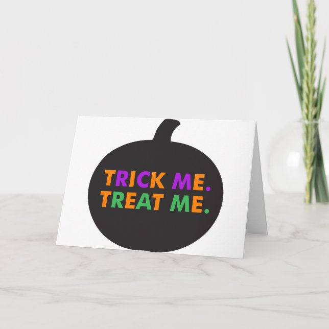 Tarjeta Trick Me Trate, Multi-Colores (Anverso)
