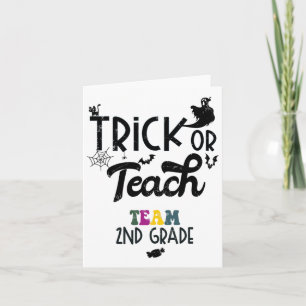 Tarjeta Trick O Enseñar Segundo Grado Halloween De Segundo