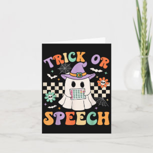 Tarjeta Trick O Speech Halloween Slp Terapia De Discurso R