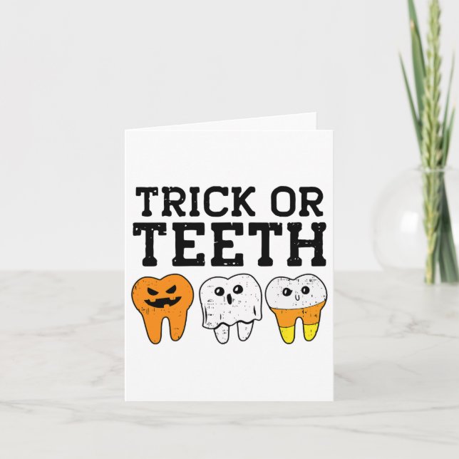 Tarjeta Trick O Teeth Dental Istant Dentieen Cos (Anverso)