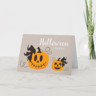 Tarjeta Trick O Trato De Halloween Modernos