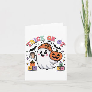 Tarjeta Trick Or Ot Terapia Ocupacional Espeluznante Sala