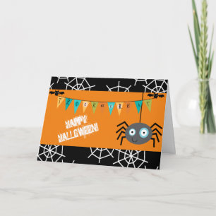 Tarjeta Trick or Treat Halloween Araña